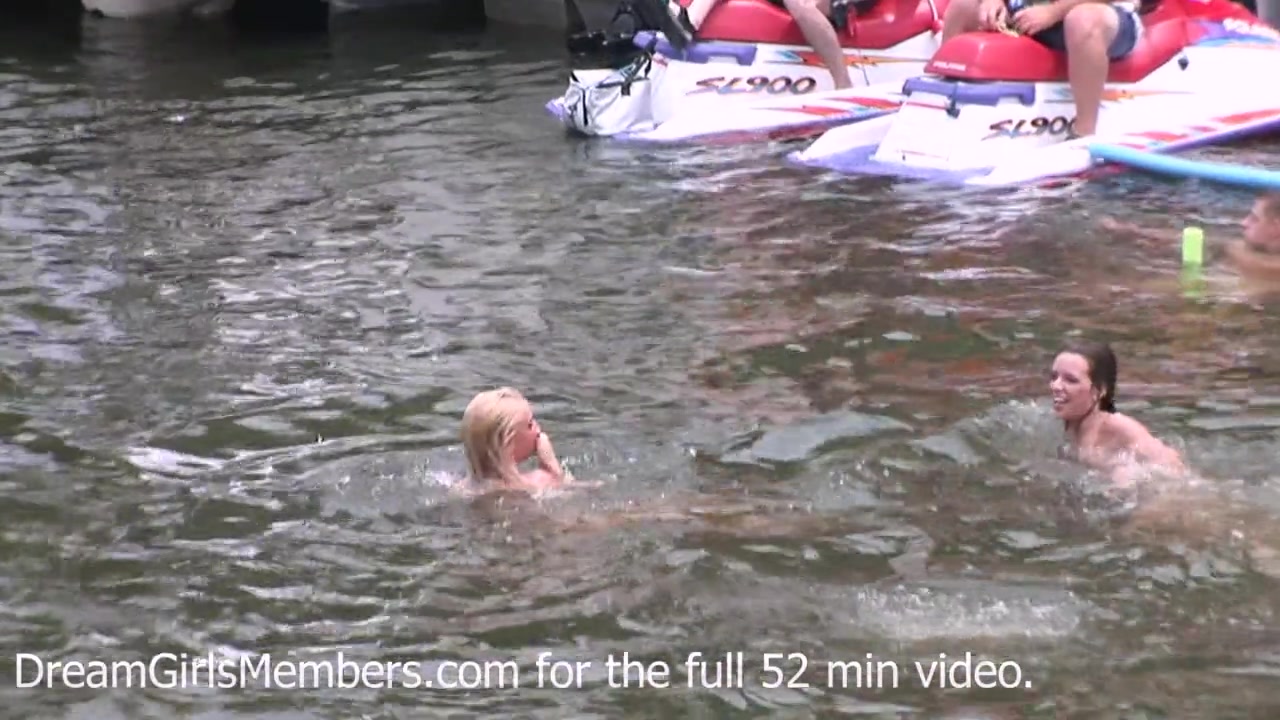 Girls Strip Off Bikinis & Skinny Dip In Front Of Huge Crowd - DreamGirlsMembers
