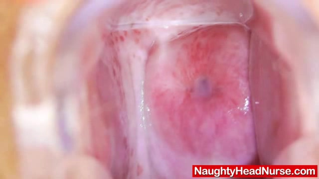 Head nurse practitioner in glasses teases her muff