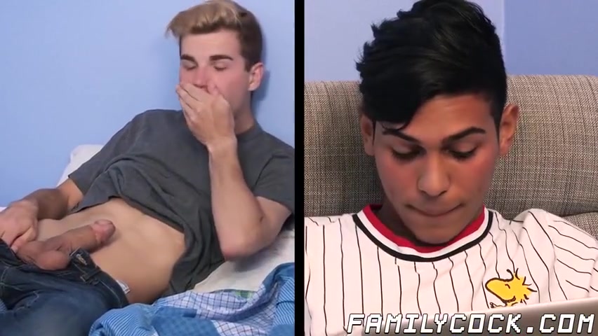 Young Twink Barebacked Passionately In Step Family Threesome