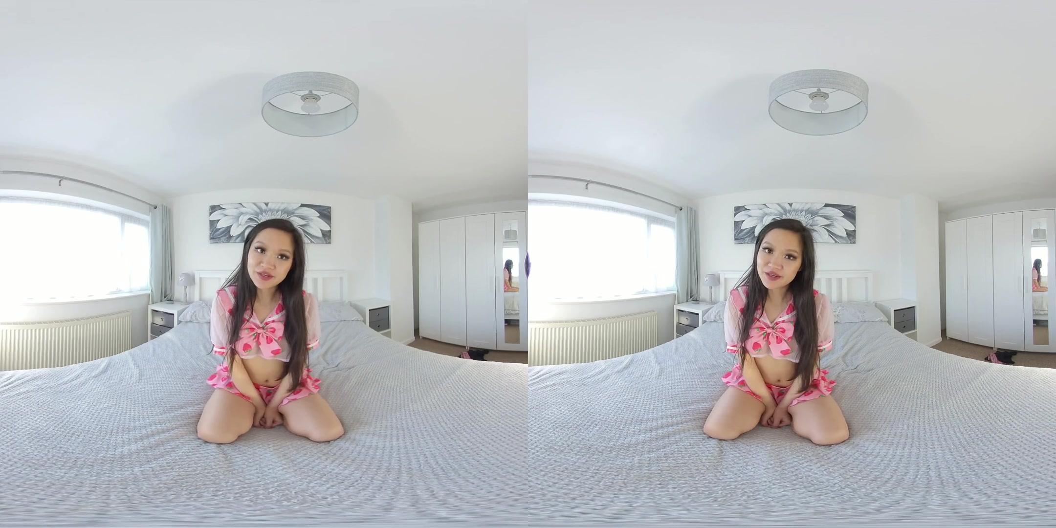 Louisa Lu, Strawberry JOI - Cute Asian Solo Jerk Off Instruction VR