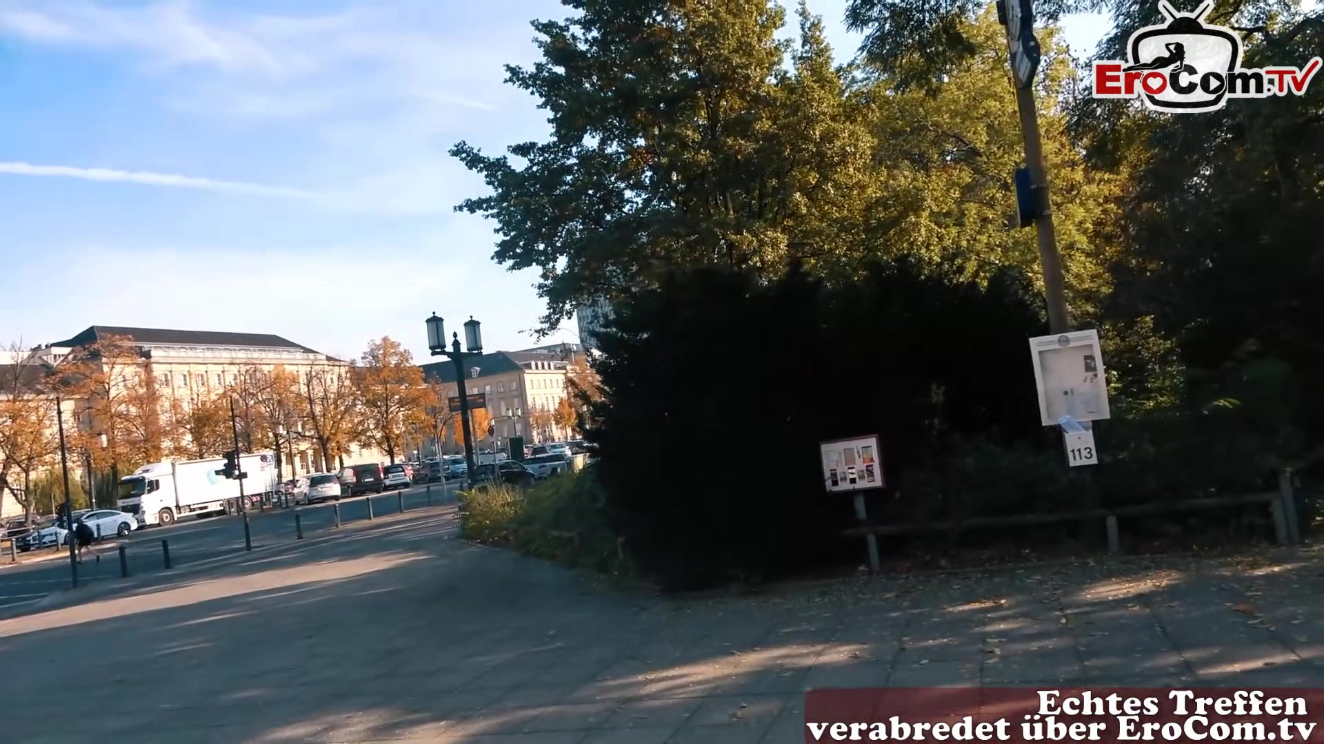 german blonde street prostitute real public pick up EroCom Date pov in berlin