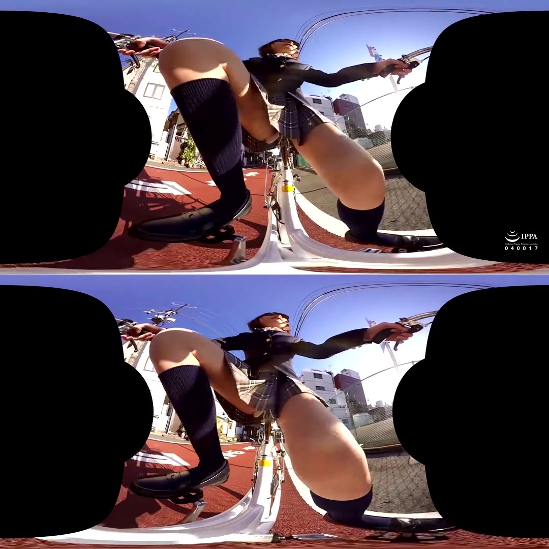 schoolgirls 18+ on Bicycles Upskirt VR 1 - PetersMAX