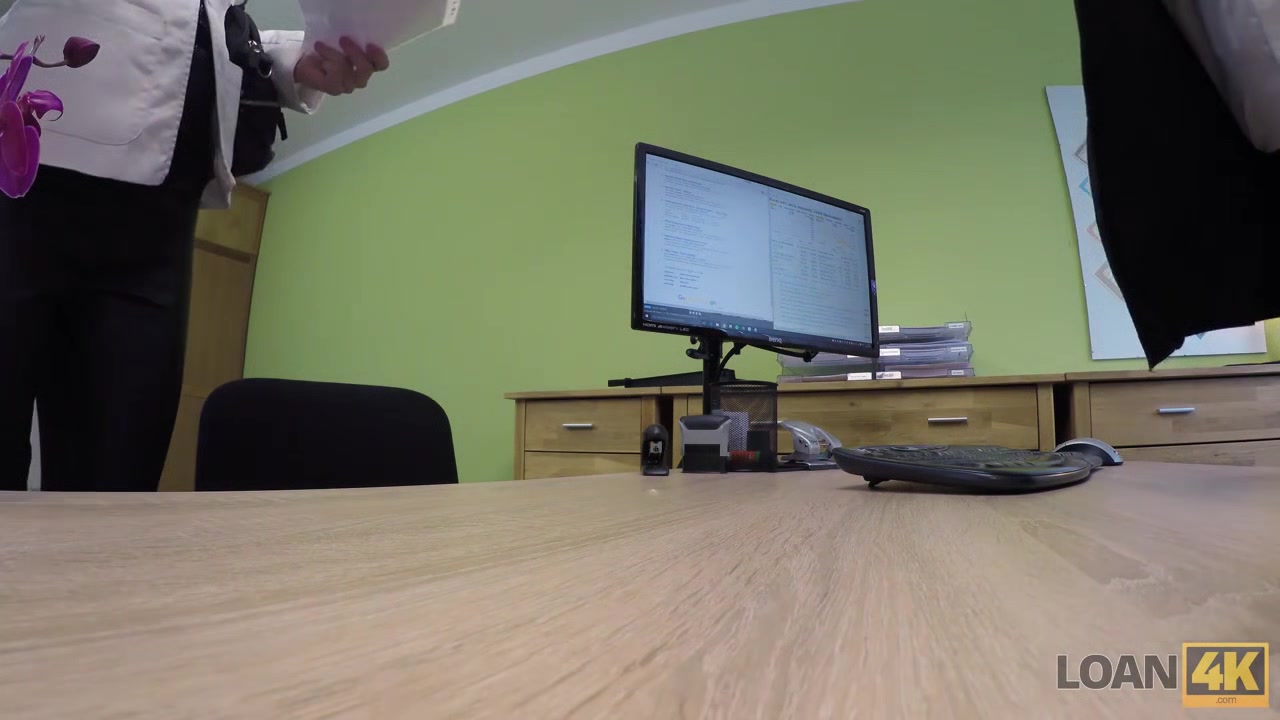 LOAN4K. Petite lassie pays with hot sex for wage increase in office