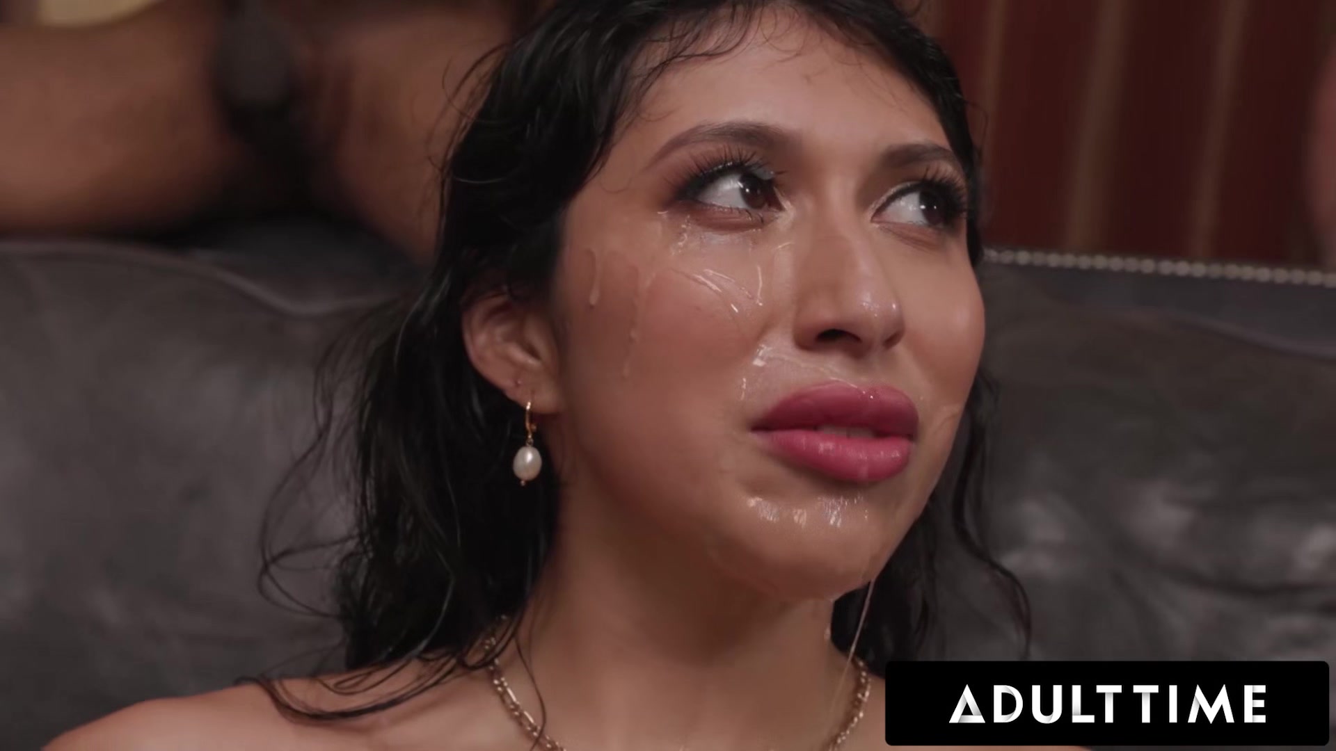 ADULT TIME - Penelope Woods Serves Up Pussy And Ass For Dessert At The Dinner Party 6 ON 1 GANGBANG