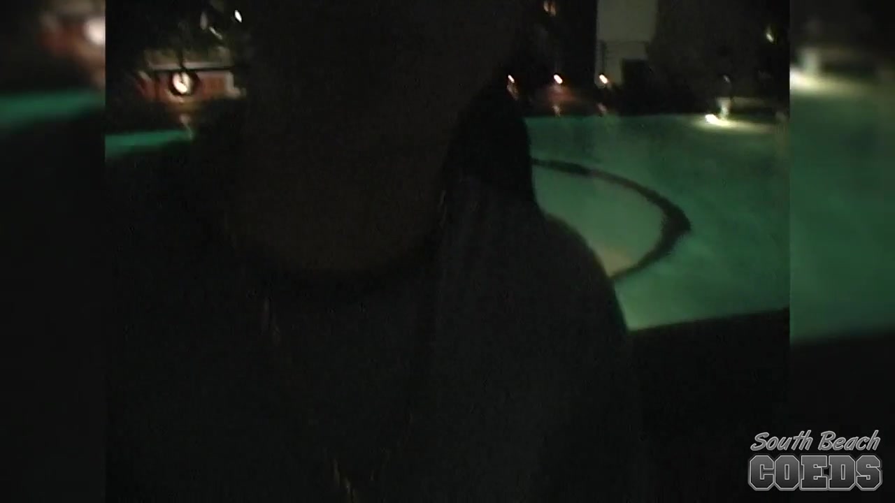 Late Night Hotel Swimming Pool Skinny Dipping Girls Miami Florida - SouthBeachCoeds