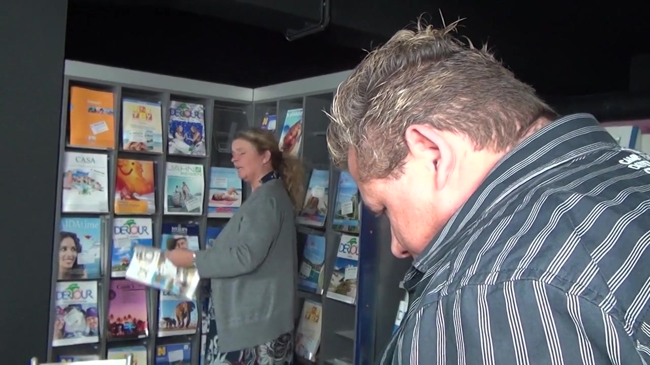 Horny Threesome At The Travel Agency