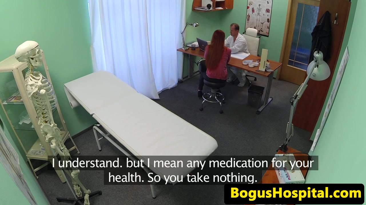 Cocksucking redhead fucked during doctors visit