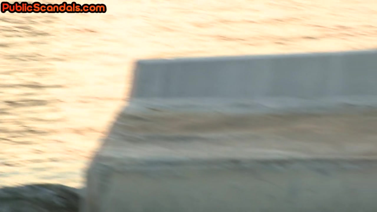 Public slut assfucked in front after outdoor deep BJ