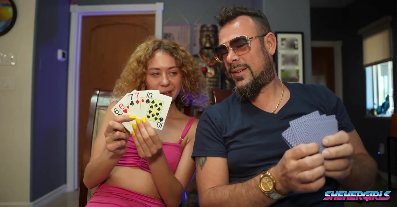 Strip Poker Night And Zariah With Cali Sweets