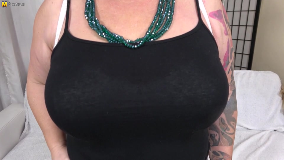 Big breasted mature lady getting wicked and wild by herself