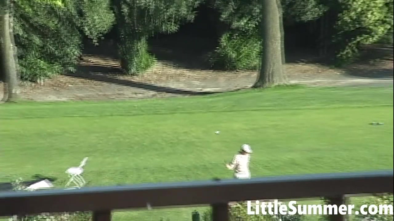Little Summer with small tits Solo Orgasm Outdoor