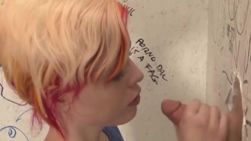 Tranny glory hole surprise