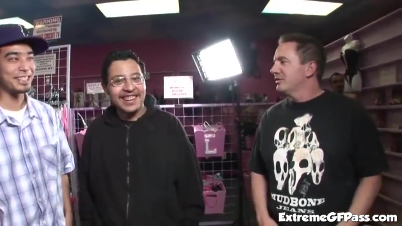 Rides In Filthy Sex Shop Trio - Cock Whore