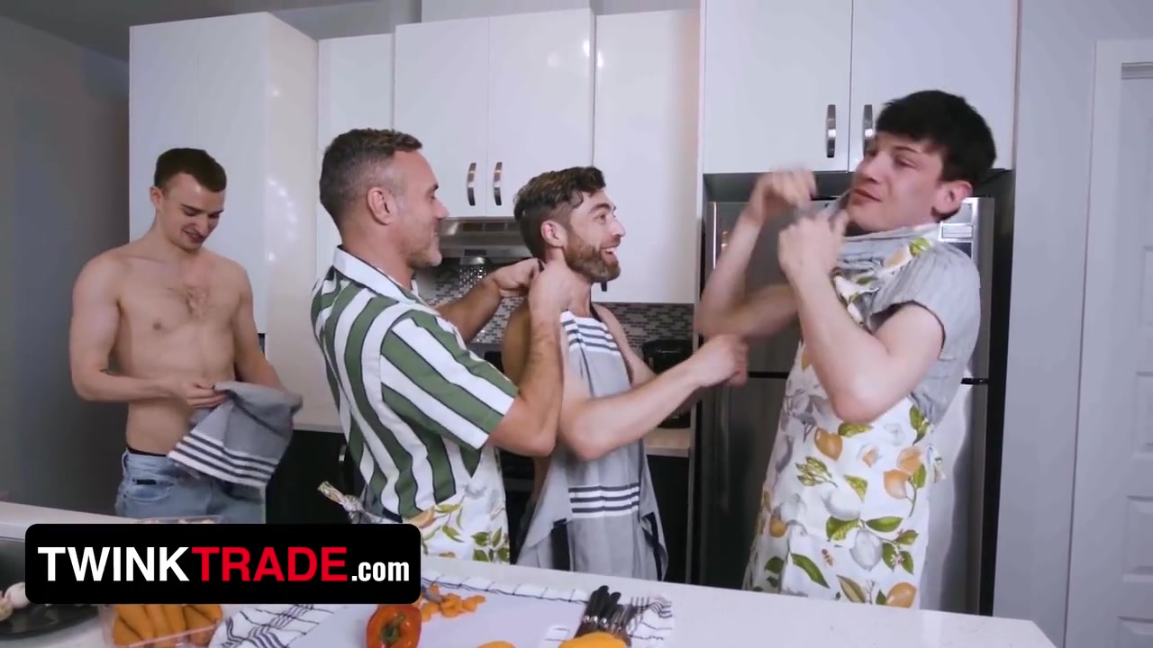 Only Matt, Edward Terrant And Manuel Skye In Hot Men In Aprons Have A Horny Foursome In The Kitchen