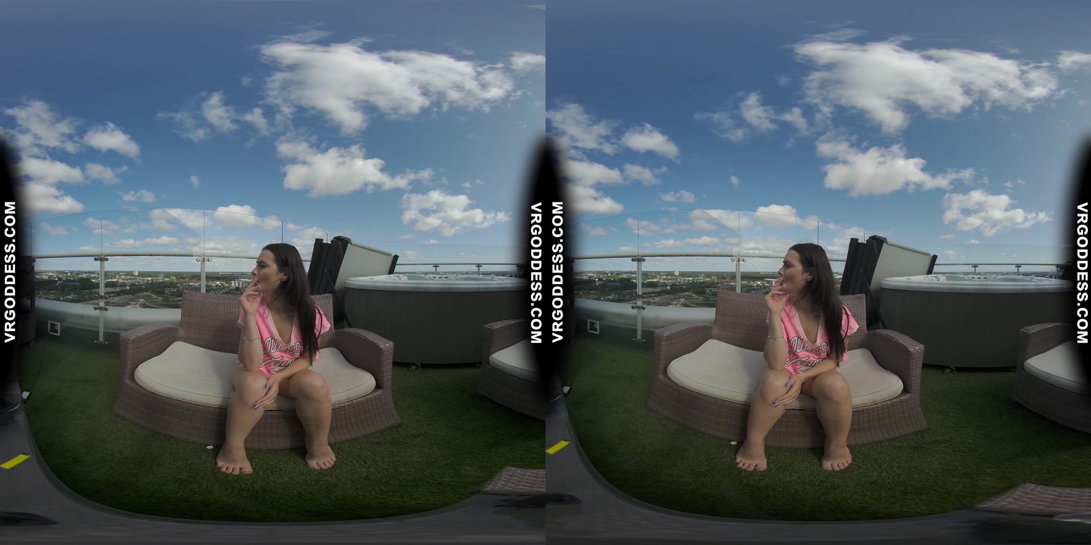 Lesbian Fun In The Sun Young Matty Smoking Dirty Female Director Miss Pussycat Worships Her Pussy