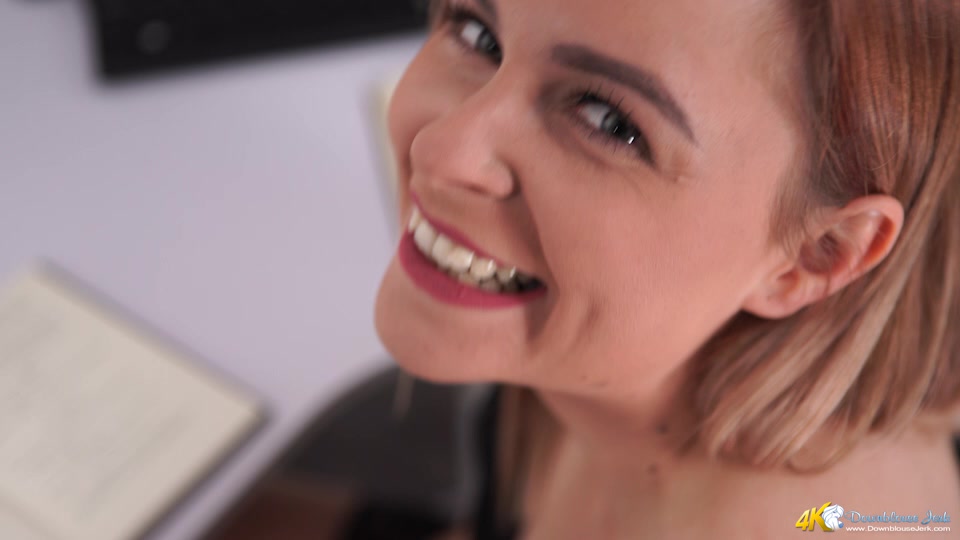 Teasing The Tutor - DownblouseJerk