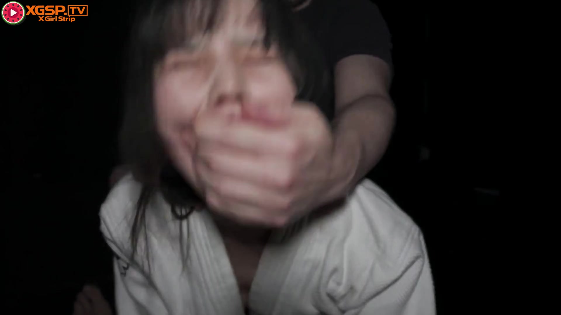 Asian Slut Surrounded by Cocks Deepthroats & Gets Face-Fucked Hard