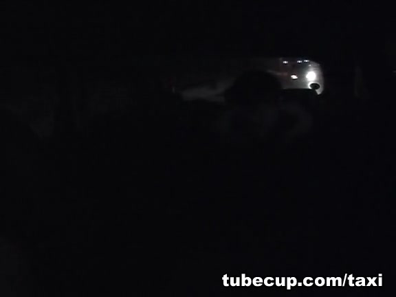 Naked woman spied naked under taxi drivers hard rod