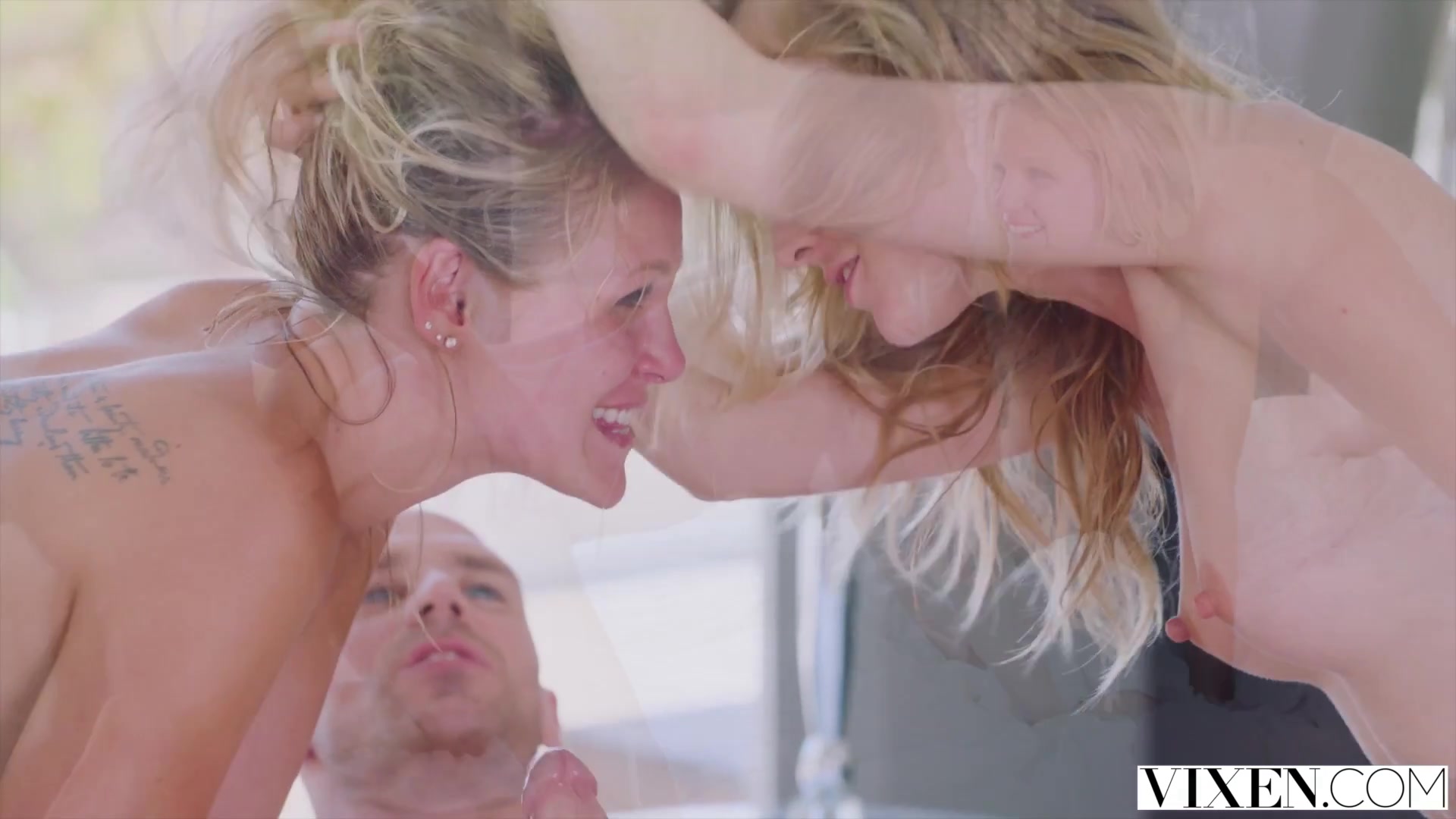 VIXEN Two sexy blondes cheat With a Threesome
