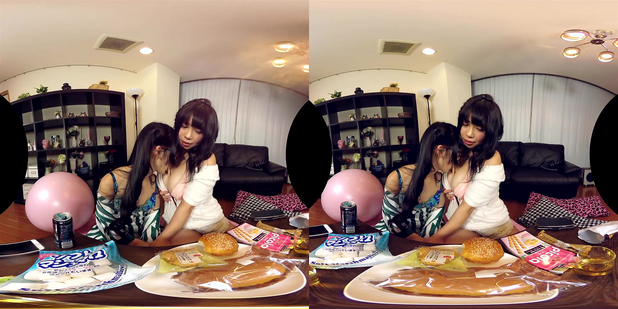 Eri Kitami & Roku Kanou in Eri Kitami and Roku Kanou Living With Two Gravure Models - FANTASTICA