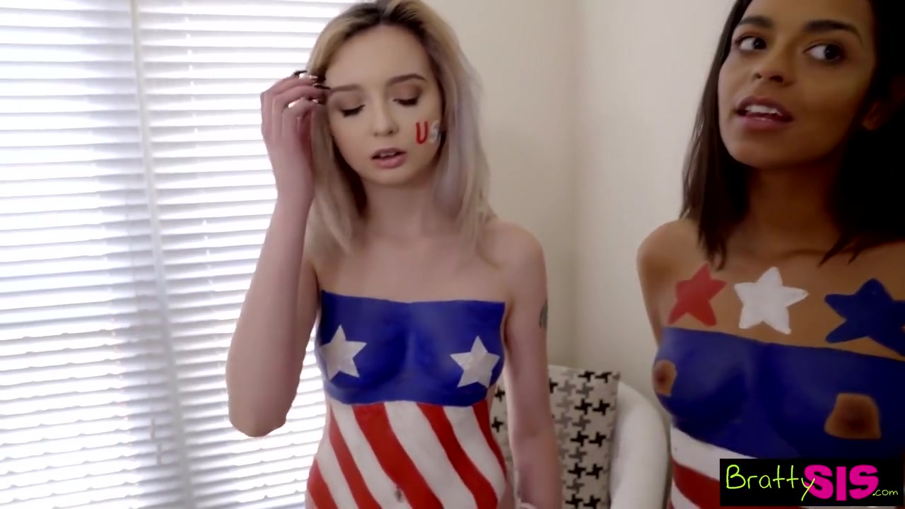 Vienna Black And Lexi Lore In Were Painted Up For A Memorial Day Competition Tells Stepbro - S9:e10