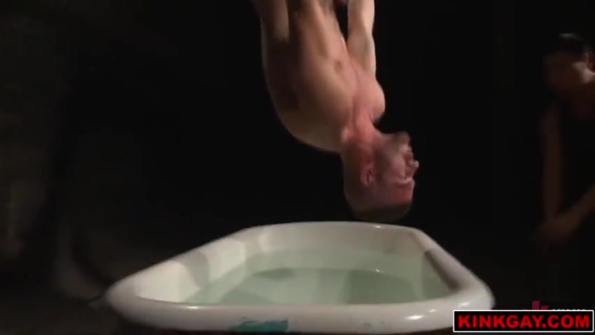 Tryp Hangs Inverted Over A Tub Of Cold Water