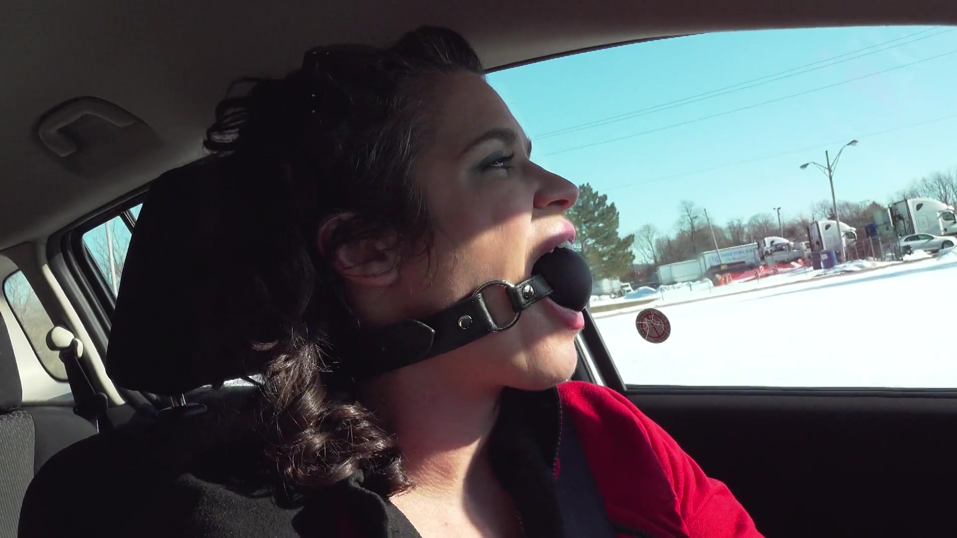 Ball Gagged Driving Challenge - Sammi Starfish