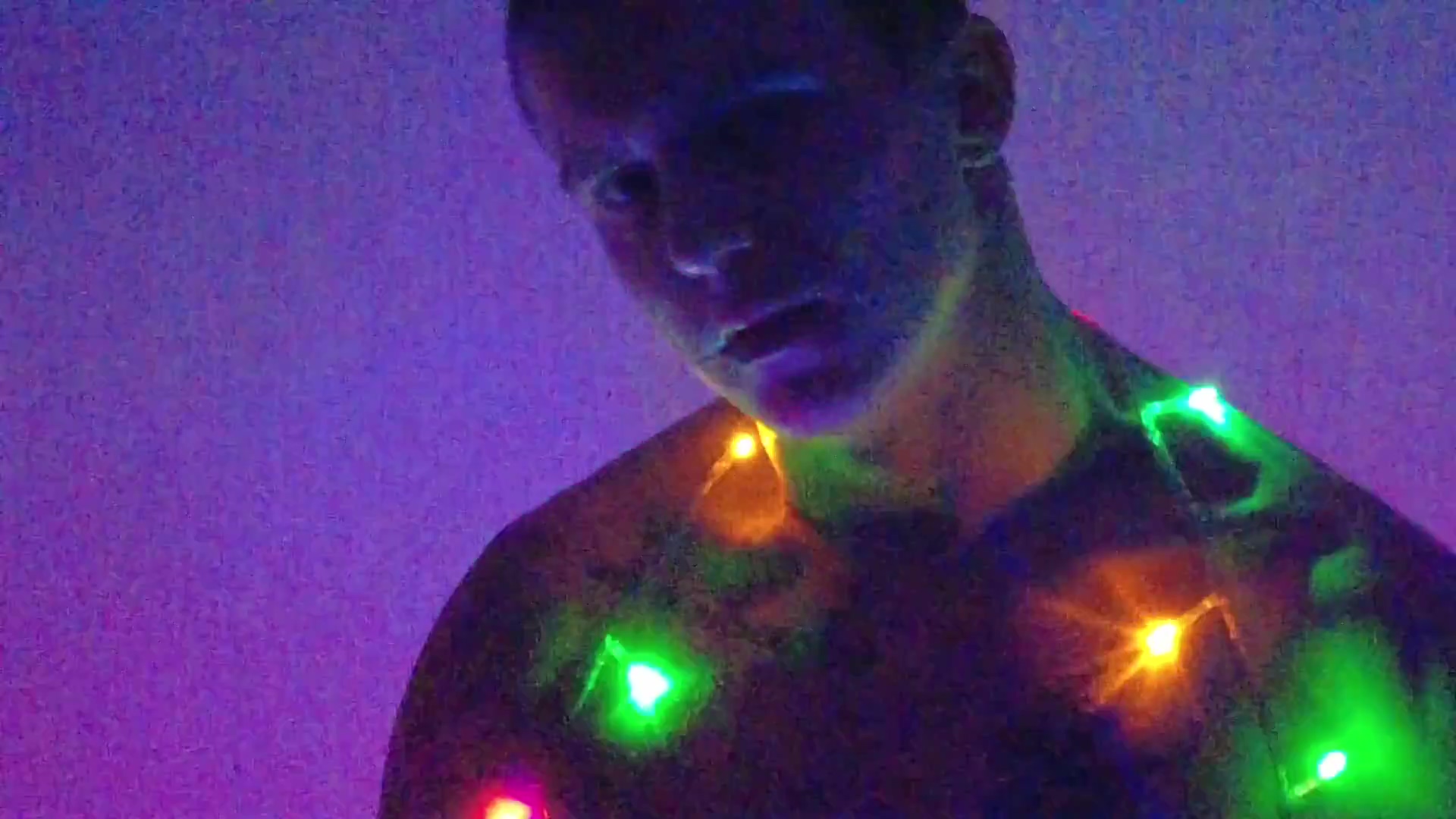 Jerking Off In Christmas Lights