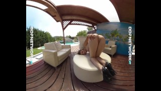 DDFNetwork VR - Poolside VR Striptease with Alice