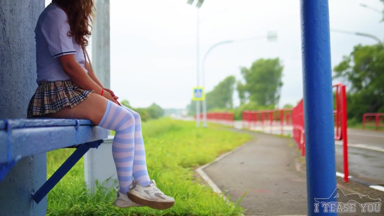 A schoolgirl 18+ Is Waiting For The Bus. Erotica And Temptation. Xsanyany Ity