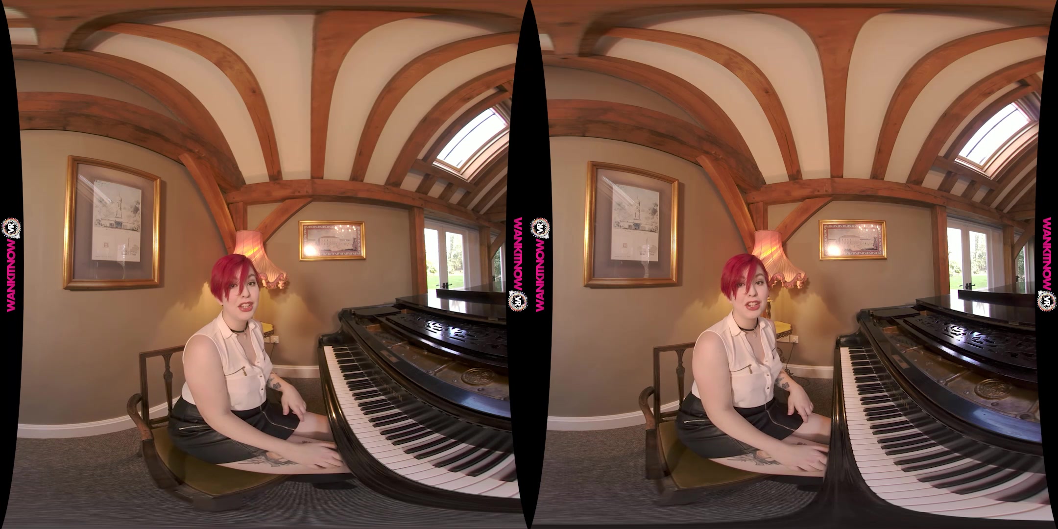 Pervy Pianist featuring Olivia Kinks - WankitNowVR