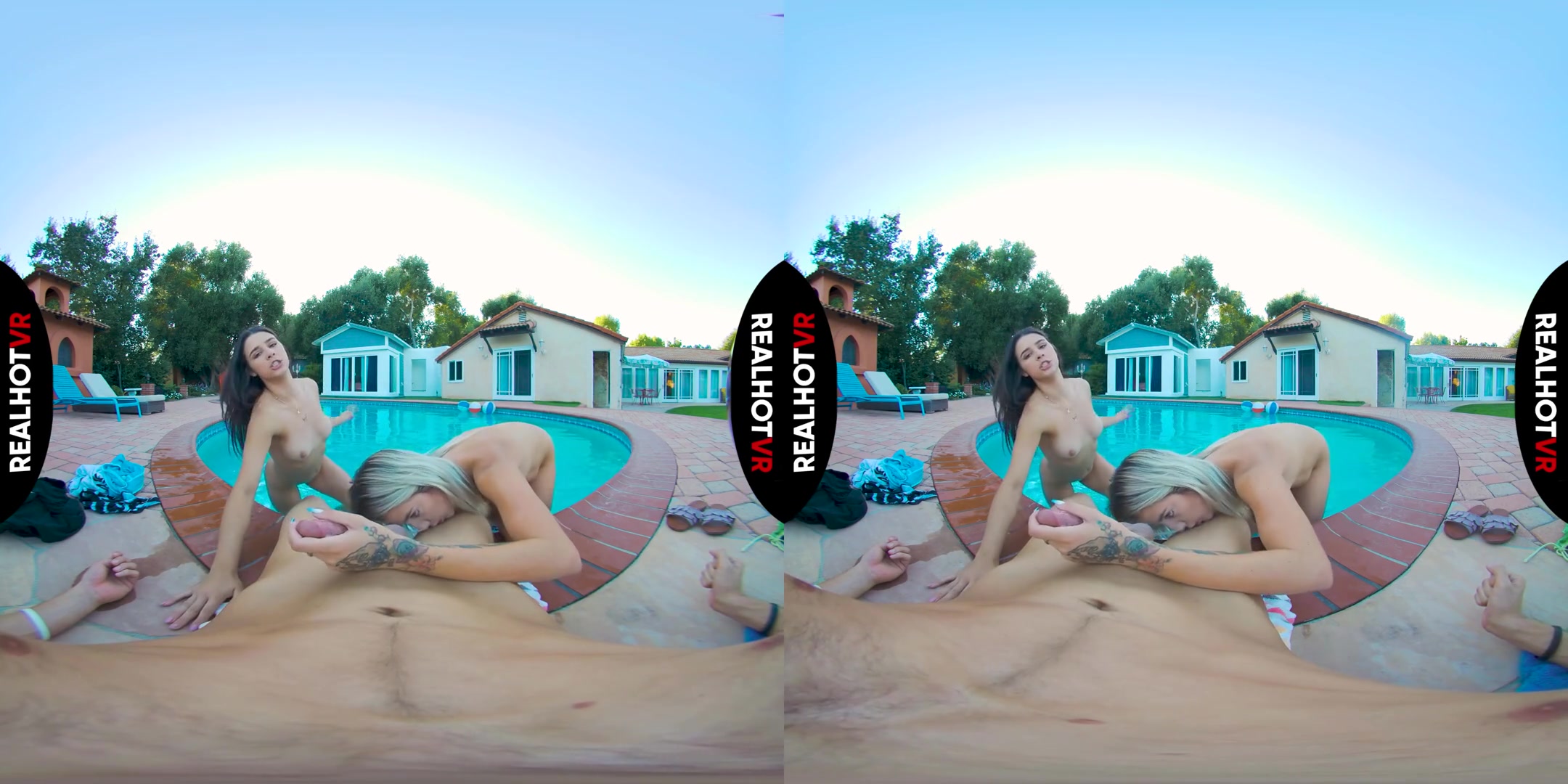 My Boyfriend Fucks Me & My Stepsister Joins In - Taboo teen 18+ MFF Threesome POV VR