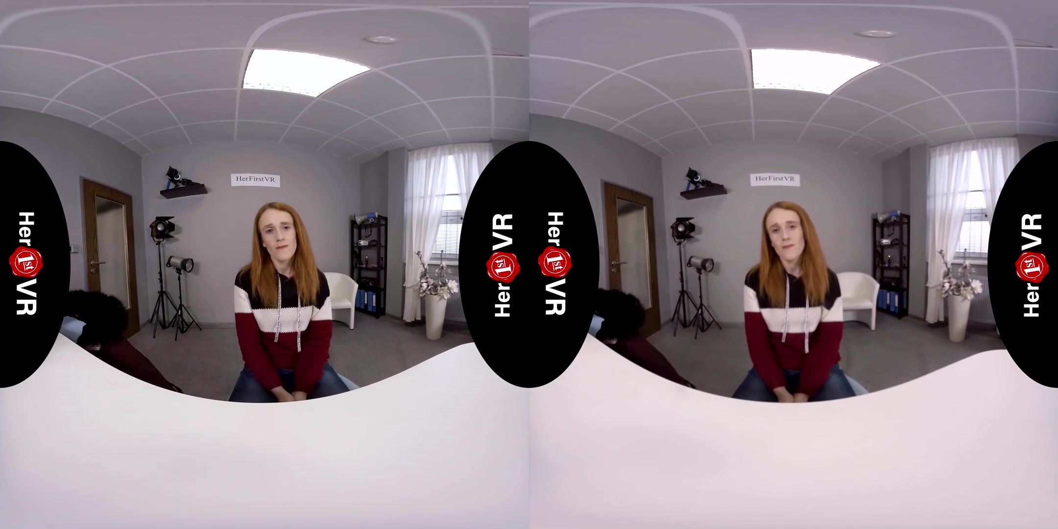 Amy - First VR Casting - Petite Redhead Fingering