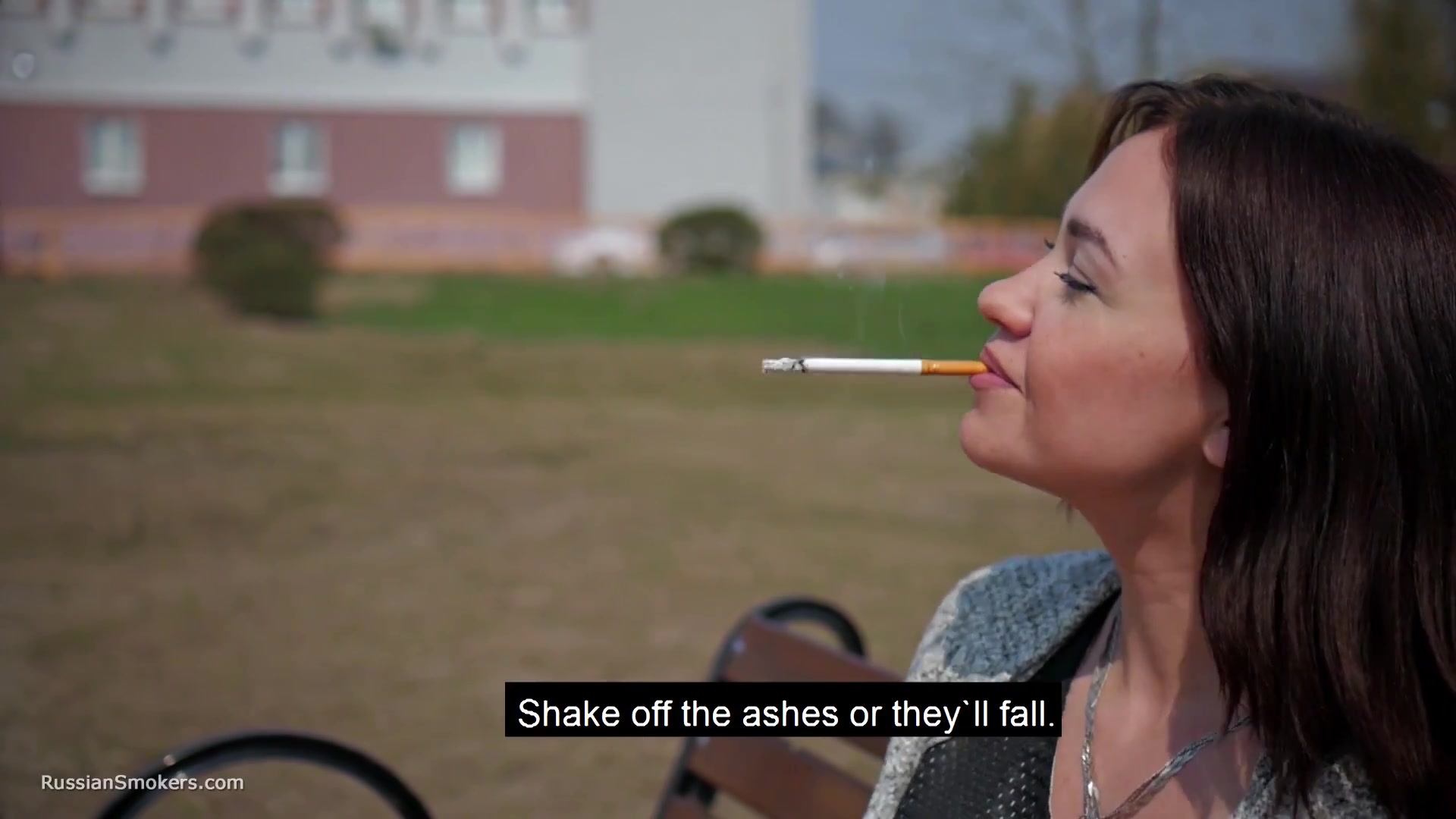 Step mother Of 3 Step sons Is Answering My Questions While Smoking 120mm Saratoga Cigarette