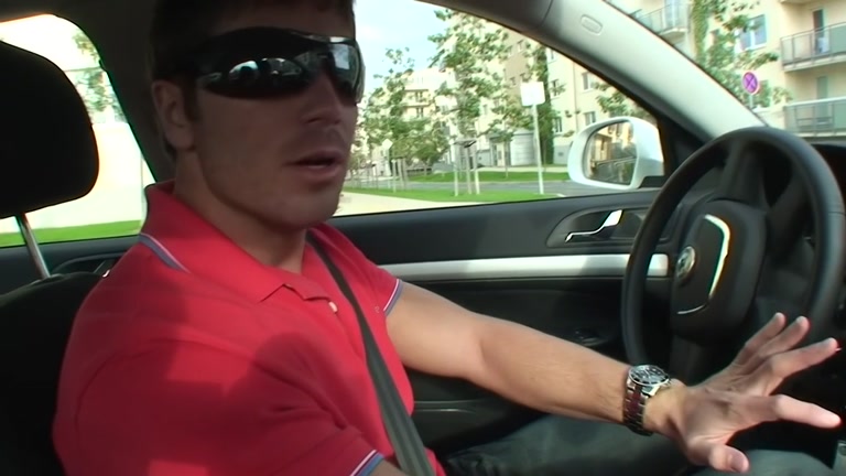 Hawt dilettante gal bent over the car and screwed untill ejaculation