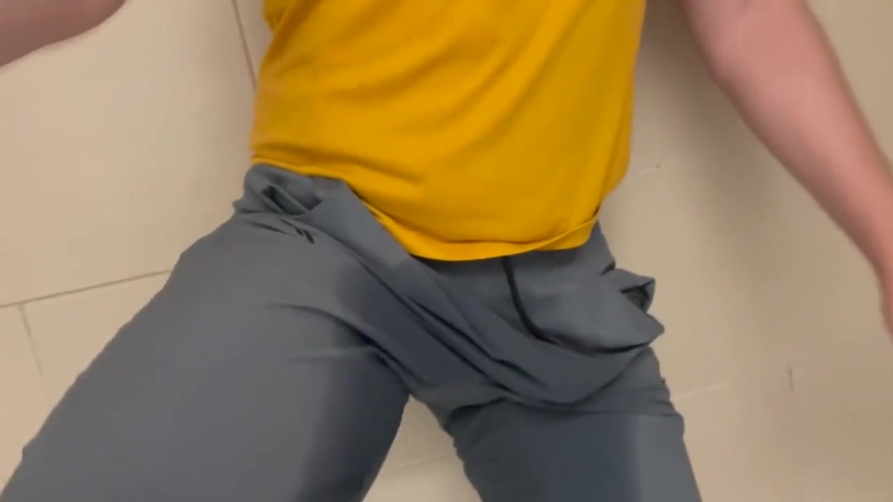 Pissed Myself Again After The Gym. Wanted To Suck My Pissy Cock
