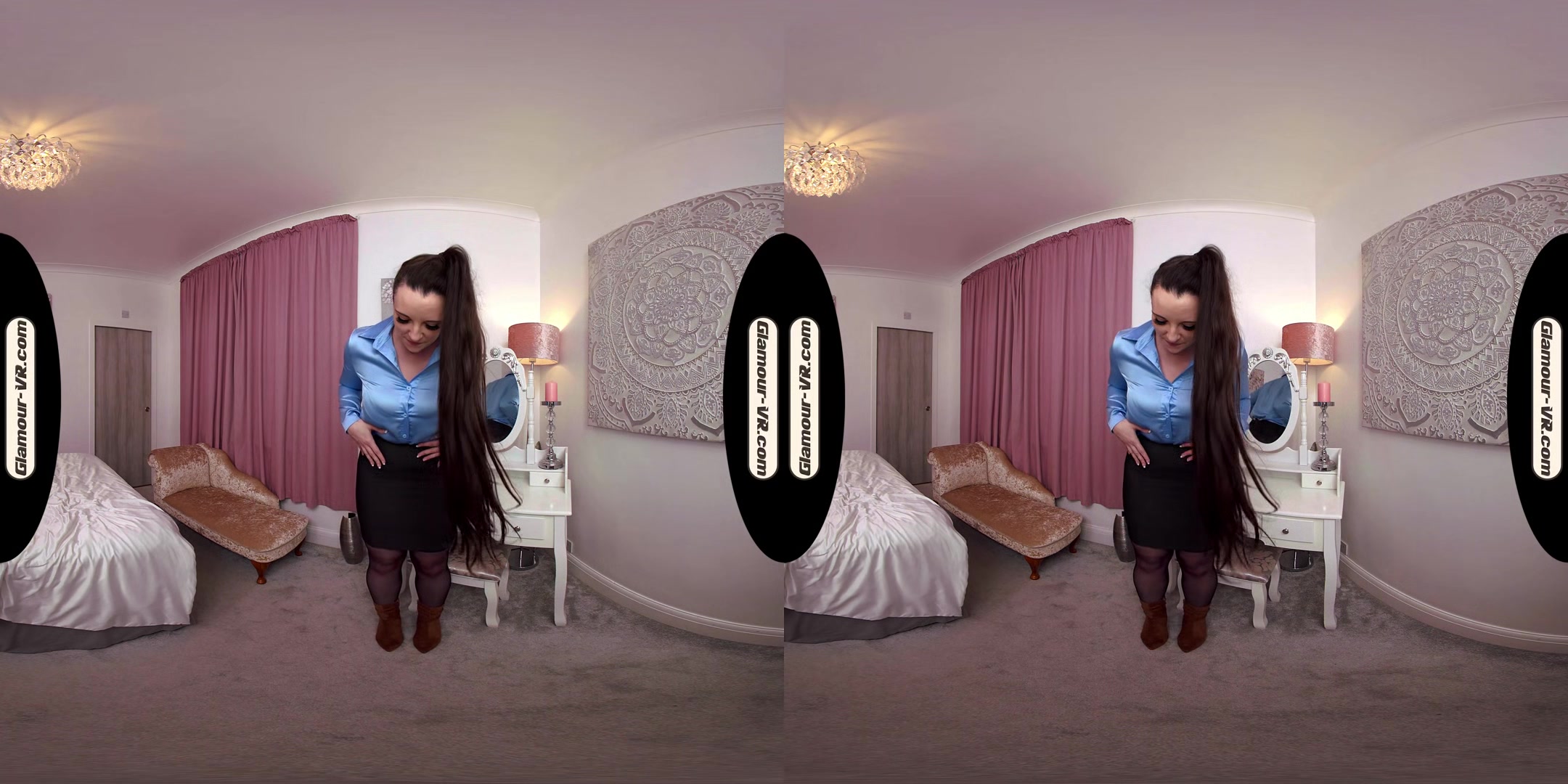 Ivy Rain Playful Secretary With Stockings Joi & Surprise Treat - 8k Vr