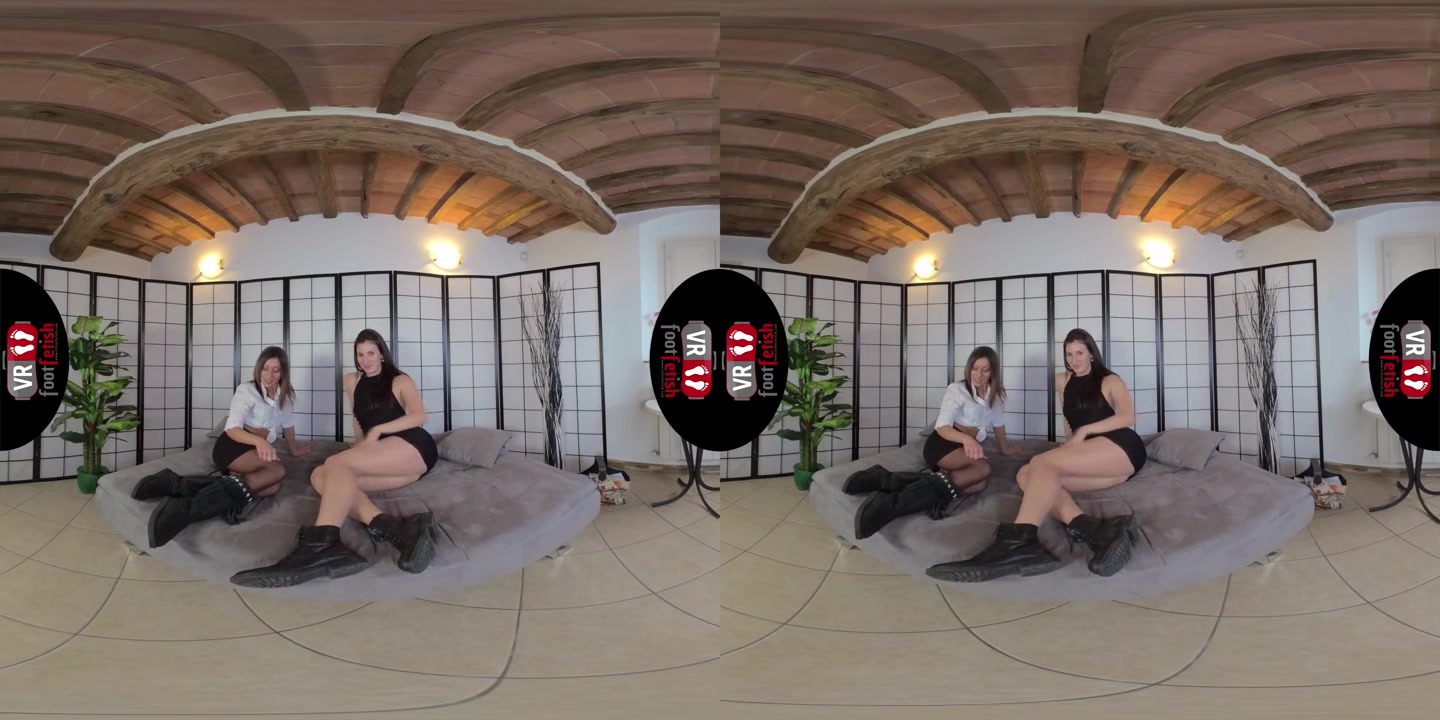 Deliciously Sexy Lilian And Katy Show Off Their Nylon-Clad Feet - VRFootFetish
