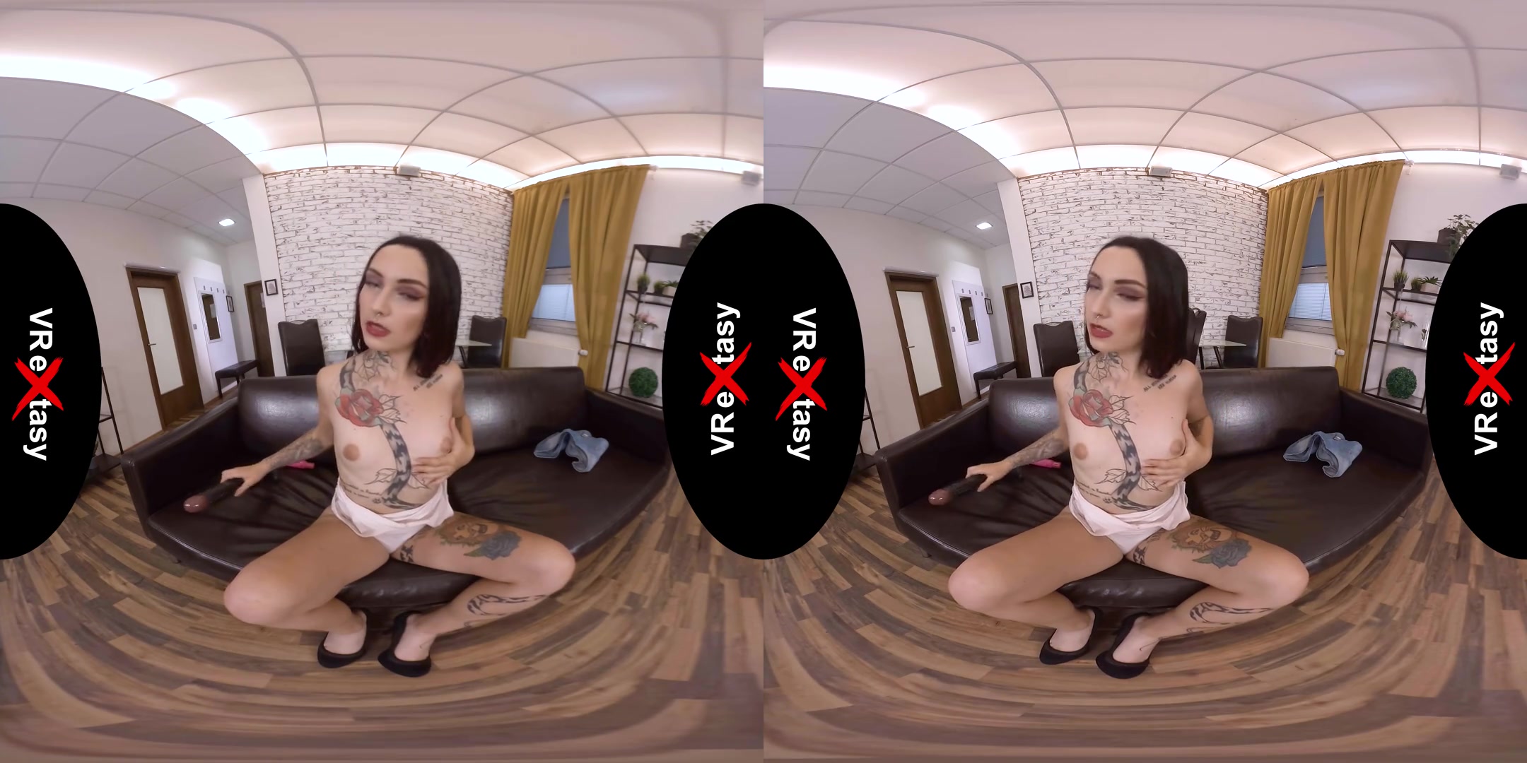 Sharlotta Plays with Big Dildo; Horny Amateur Alt-Girl Solo