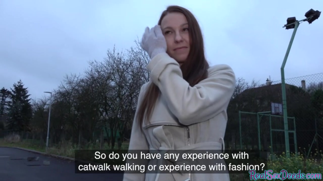Busty babe pickedup in public before cocksucking and sex