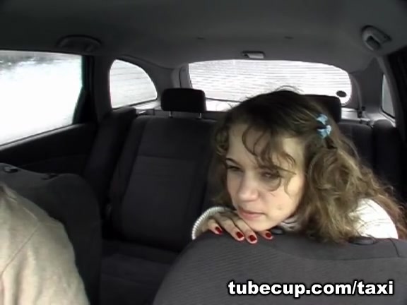 One cute teen 18+ spied entertaining with taxi driver