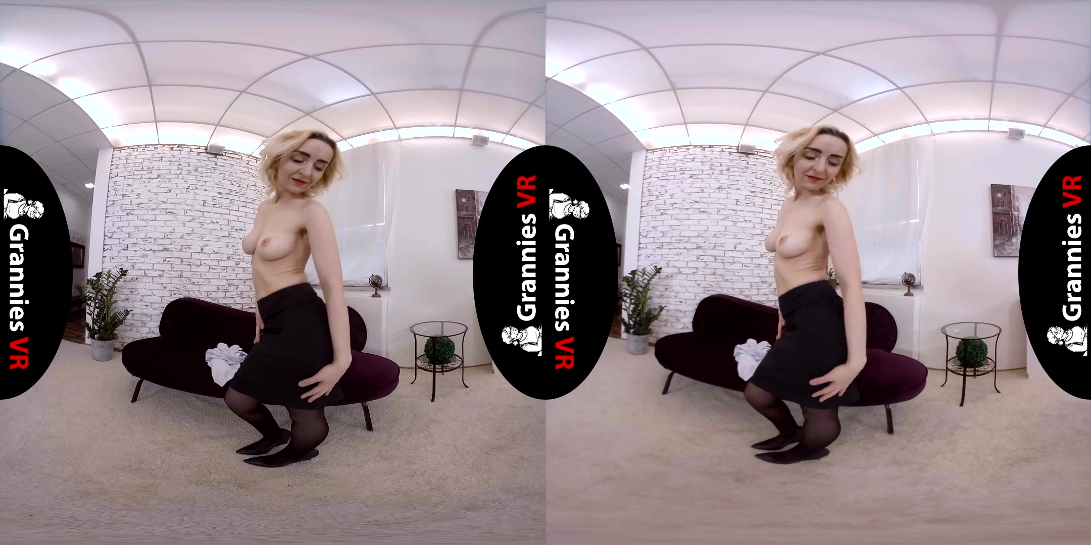 Delia - Solo - Mature Toying Older Woman Stockings
