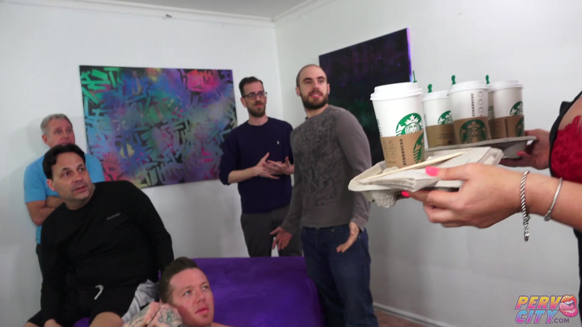 Big Booty Blonde MILF Gangbang