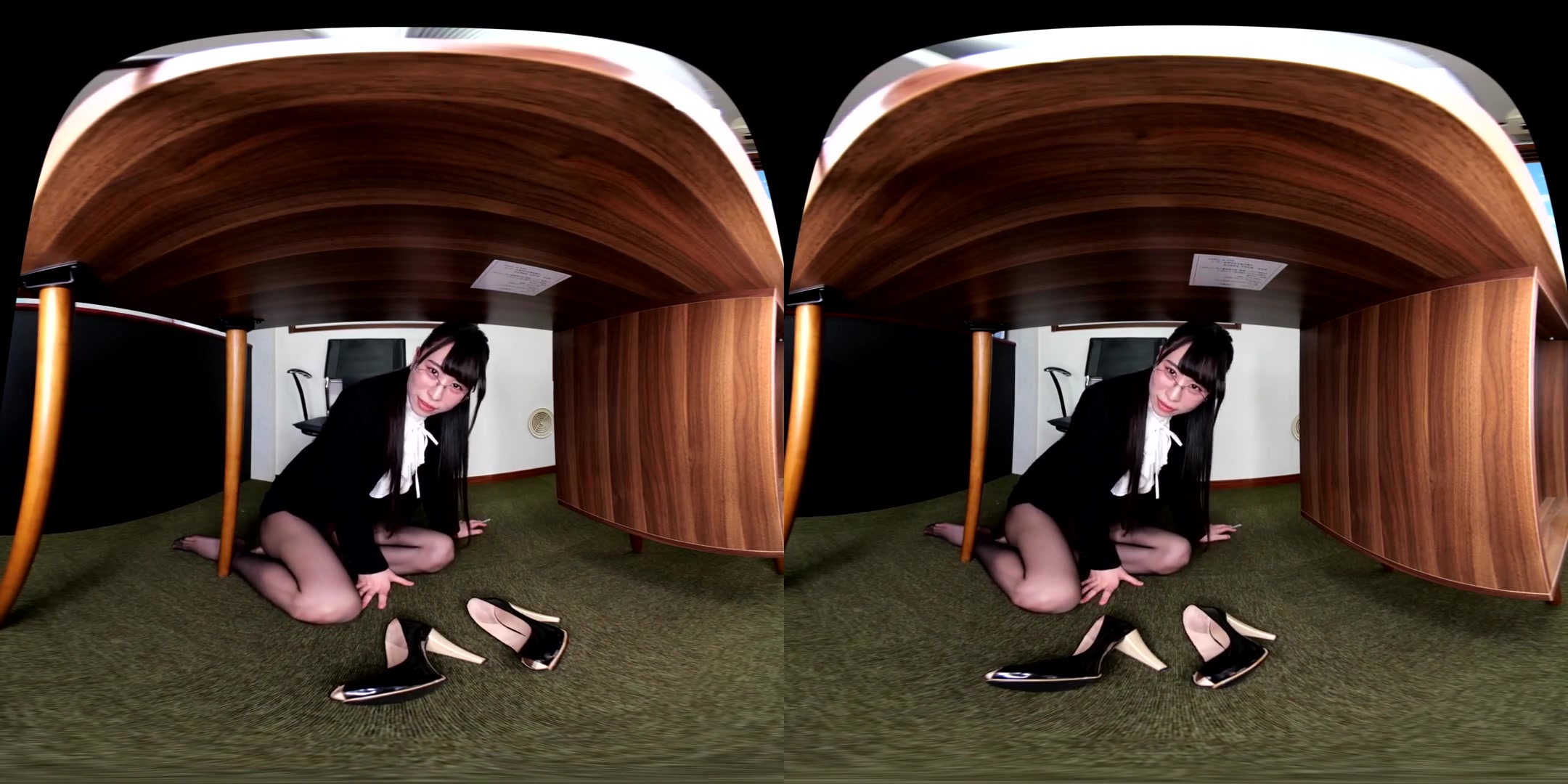 Spying on the OL' Pantyhose; Foot Fetish Secretary Under the Table