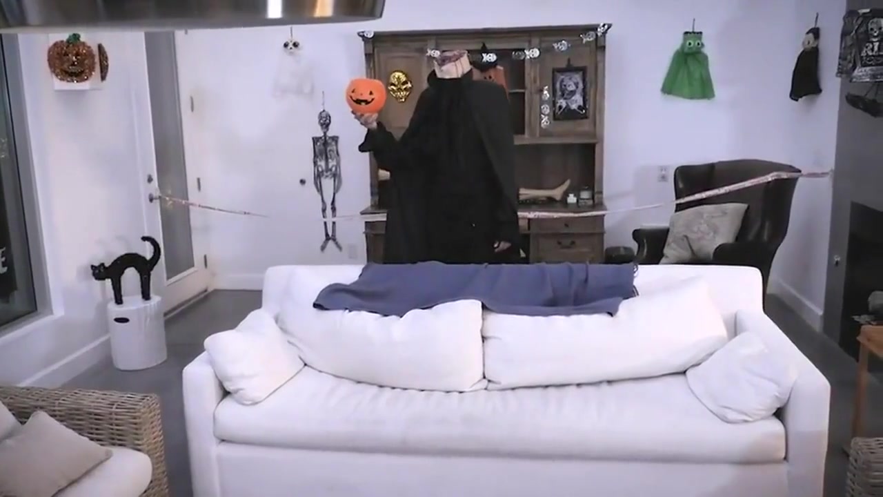 Cute Pigtailed Ginger Fucks A Huge Costumed