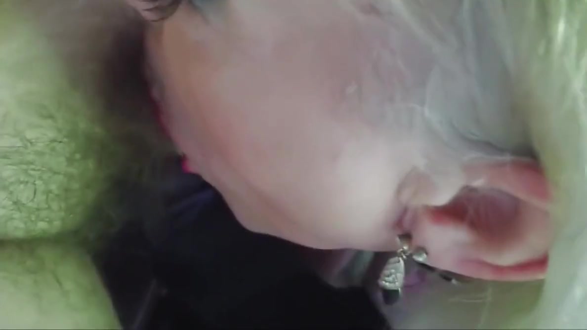 My slave joy sucks and wanks her Masters cock with black glo