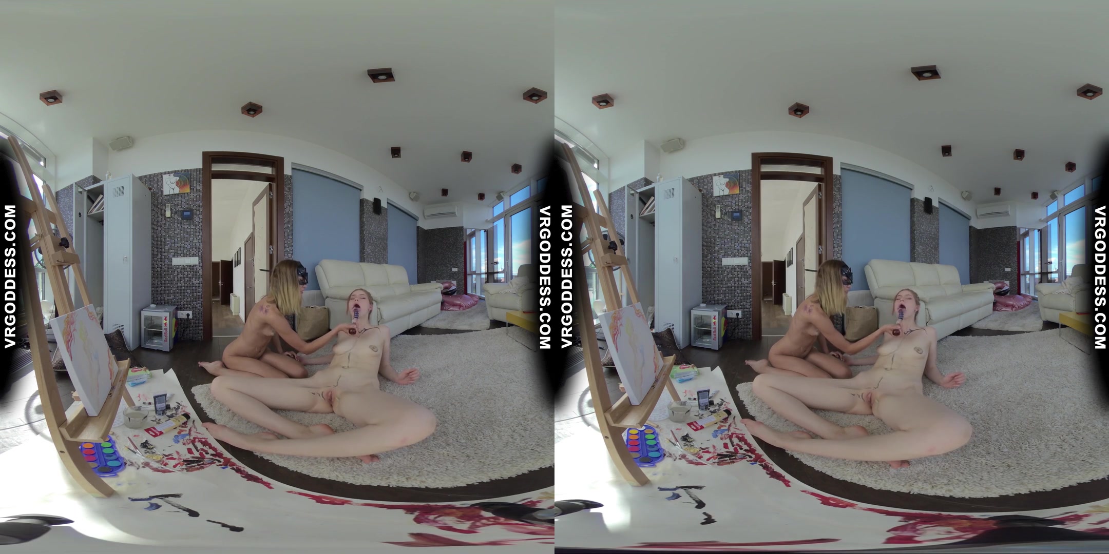 Romantic Afternoon Miss Pussycat With Babe Margarita Painting Creative Lesbian Porn