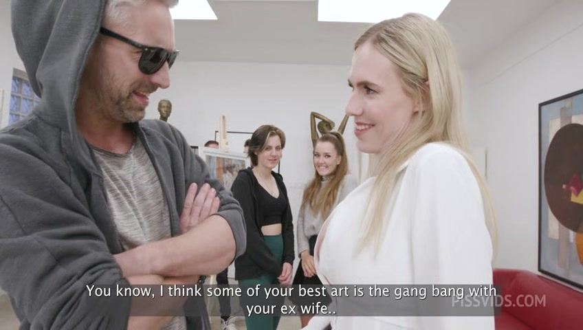 I Visit The Art Gallery Of My Friend Wet And I Get Gangbanged