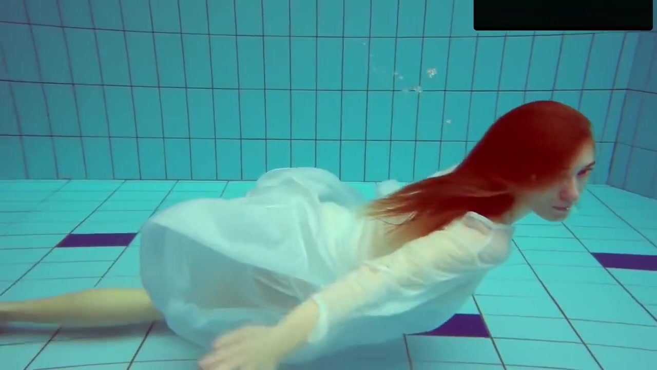 Redhead Diana Hot And Horny In A White Dress