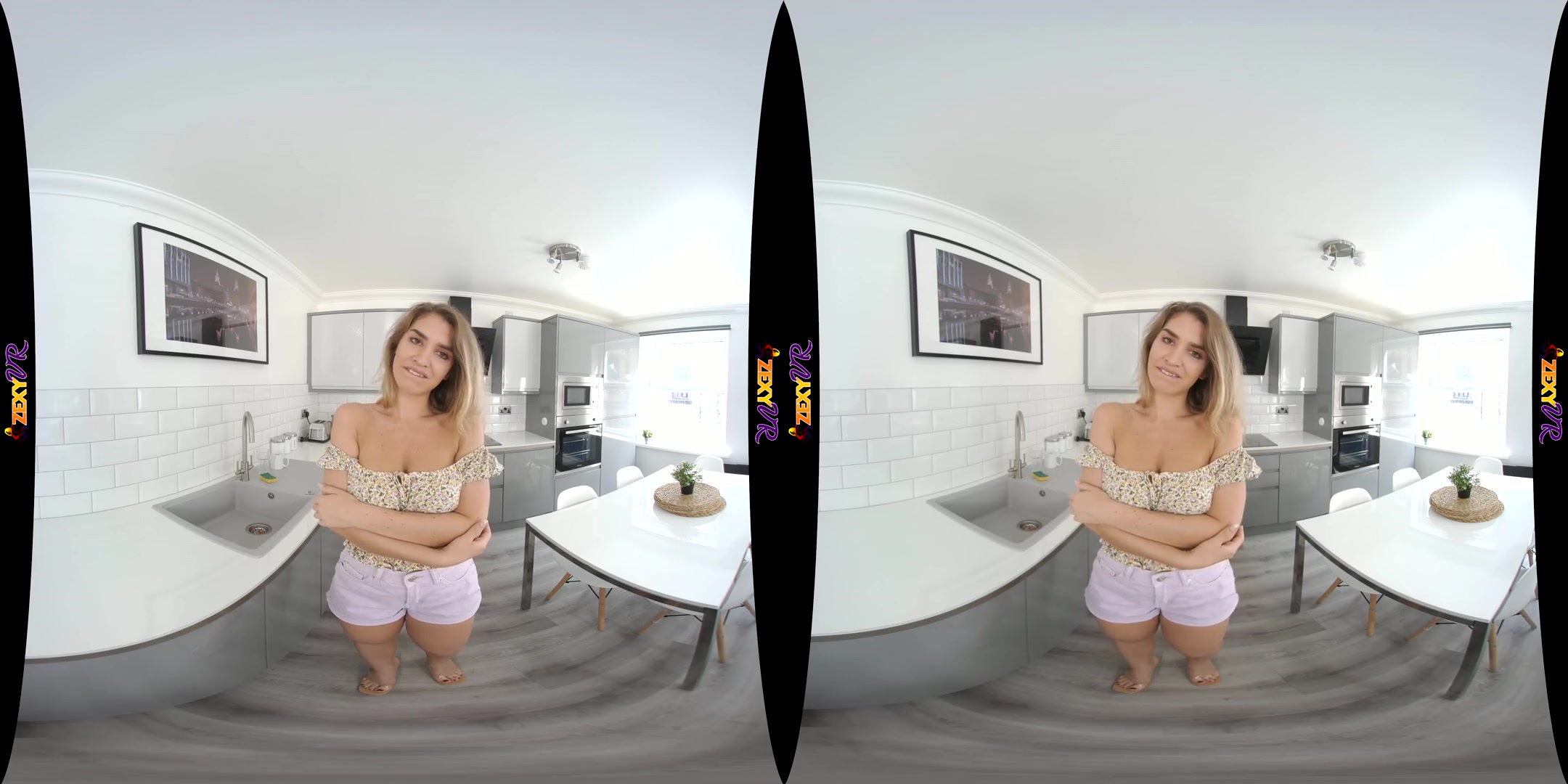 Kitchen Strip - Hot Busty Amateur Striptease VR